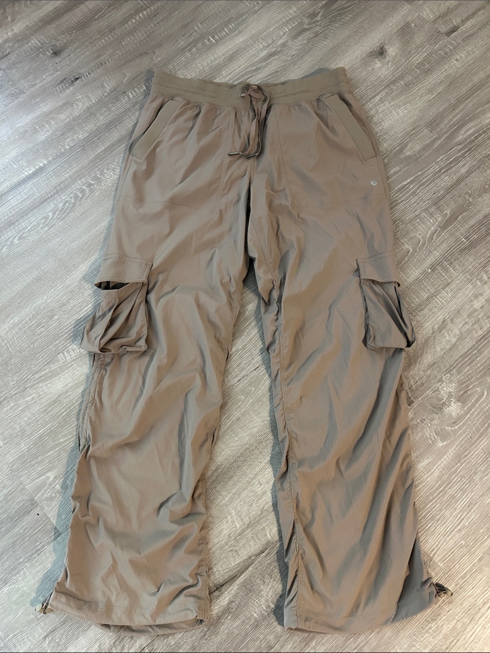 lululemon athletica women’s Studio Cargo relaxed fit Pants in Taupe